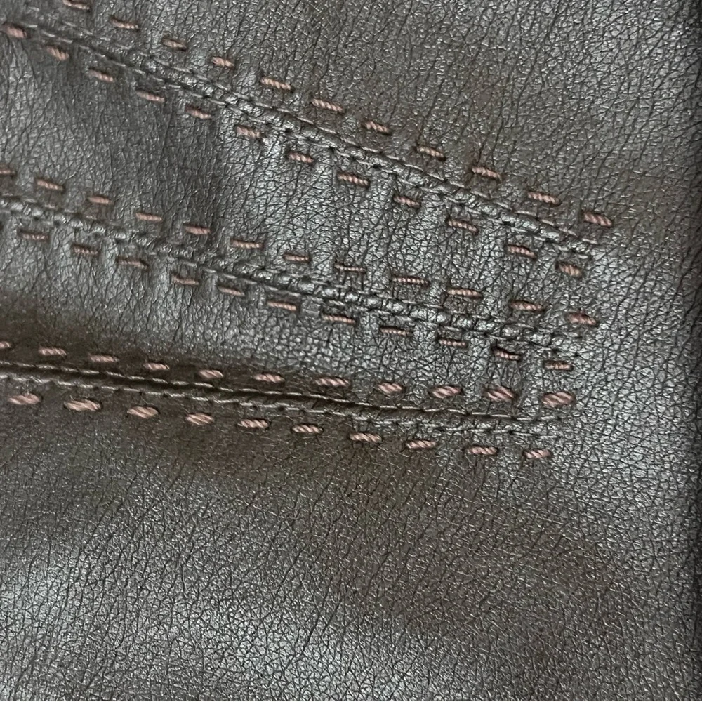 Vintage Brown Leather Gloves Women